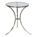 Side table DKD Home Decor Crystal Steel Silver (40.5 x 40.5 x 52 cm)