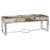 Bench DKD Home Decor White Brown Leather Steel (122 x 41 x 44 cm)