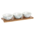 Appetizer Set DKD Home Decor Porcelain Acacia (30 x 9.5 x 1.3 cm) (9,5 x 9,5 x 4 cm)