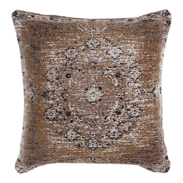 Cushion DKD Home Decor Black Beige Polyester Cotton Light brown (45 x 12 x 45 cm)