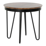 Side Table DKD Home Decor Steel MDF Wood (48 x 48 x 44 cm)