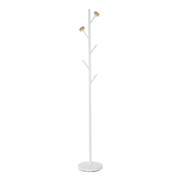 Hat stand DKD Home Decor White Wood Metal (28 x 28 x 171 cm)