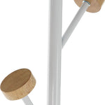 Hat stand DKD Home Decor White Wood Metal (28 x 28 x 171 cm)