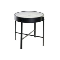 Side table DKD Home Decor Black Metal Crystal (42 x 42 x 40 cm)