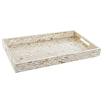 Tray DKD Home Decor Bamboo Mother of pearl (46 x 27 x 4.5 cm)