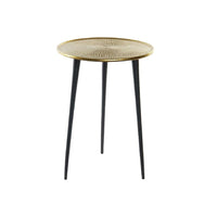 Side table DKD Home Decor Black Aluminium Golden (38 x 38 x 56 cm)