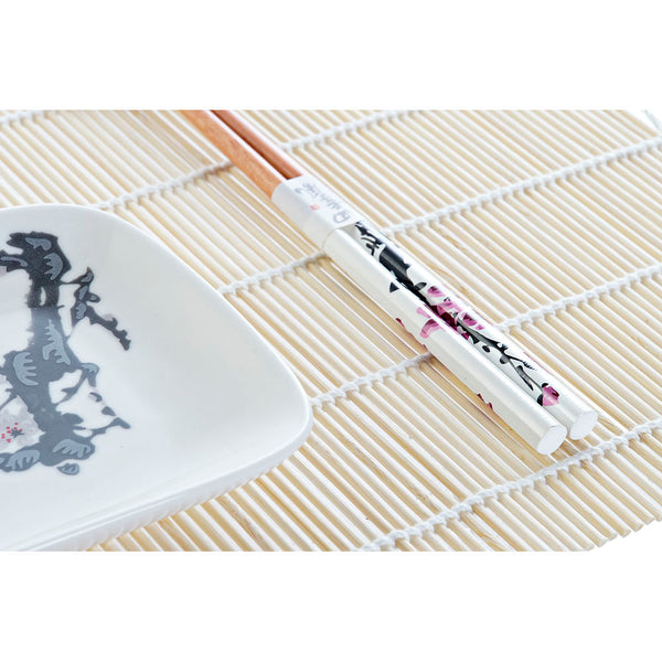 Sushi Set DKD Home Decor Ceramic Bamboo (12 pcs) (31 x 27 x 3,5 cm)