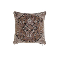 Cushion DKD Home Decor White Black Polyester Cotton Light brown (45 x 12 x 45 cm)