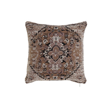 Cushion DKD Home Decor White Black Polyester Cotton Light brown (45 x 12 x 45 cm)