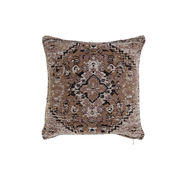 Cushion DKD Home Decor White Black Polyester Cotton Light brown (45 x 12 x 45 cm)