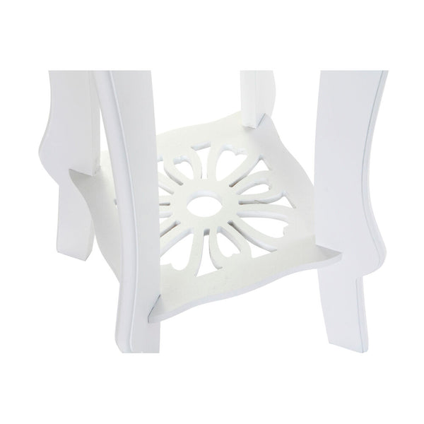 Set of 2 tables DKD Home Decor White MDF Wood (2 pcs) (30 x 30 x 76 cm) (24 x 24 x 62 cm)