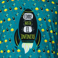 Short Sleeve T-Shirt Luanvi Corre Hasta El Infinito Blue