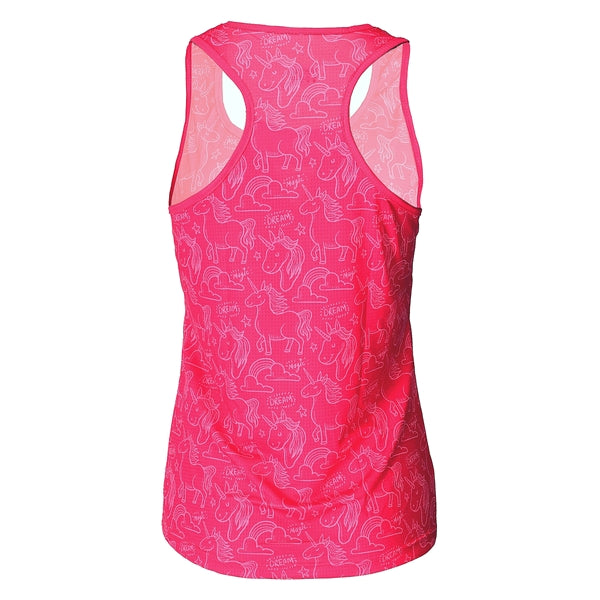 Tank Top Women Luanvi Unicornio Fuchsia