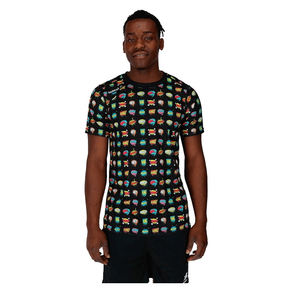 Short Sleeve T-Shirt Luanvi Comic Black