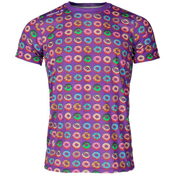 Short Sleeve T-Shirt Luanvi Donuts Violet