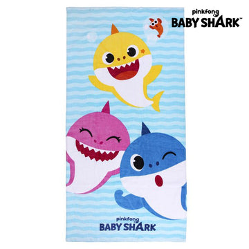 Beach Towel Baby Shark Blue (70 x 140 cm)