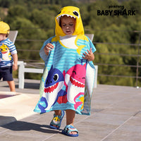 Poncho-Towel with Hood Baby Shark Yellow (50 x 115 cm)