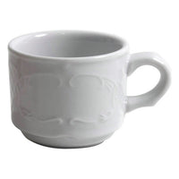 Cup AUGUSTA Porcelain White (10 cl) (ø 6 x 8,5 x 5 cm)