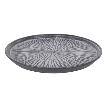 Flat plate Stoneware Lotus Porcelain Black (ø 29 x 2,5 cm)