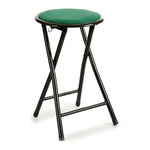 Folding Stool Green Velvet Metal (30 x 45,5 x 30 cm)