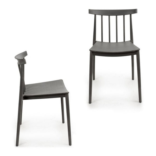 Dining Chair Grey Plastic (49 x 65 x 45 cm)