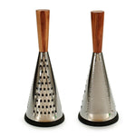 Grater Stainless steel Wood (13 x 34,5 x 13 cm)