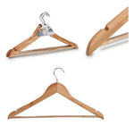 Set of Clothes Hangers Wood Non-slip (3 pcs)