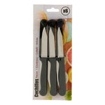 Knife Set Black (1,2 x 24 x 9,5 cm) (6 pcs)