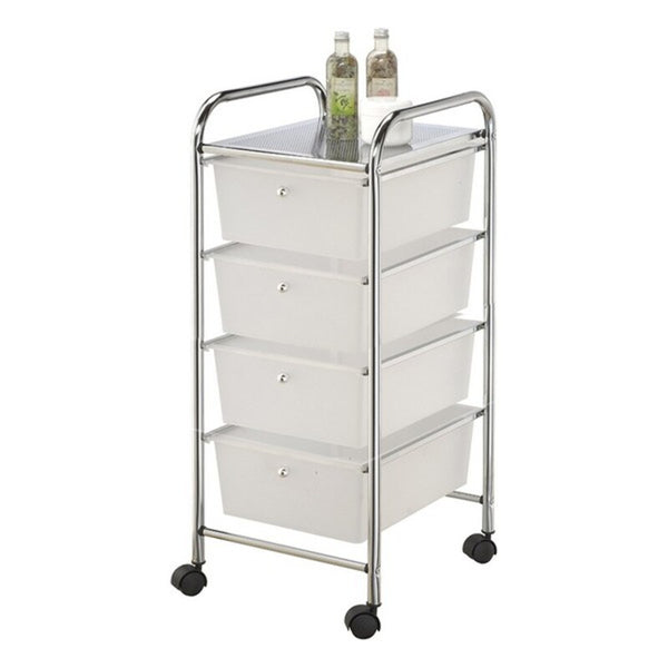 Chest of drawers Transparent Plastic Steel (32 x 74 x 37 cm)