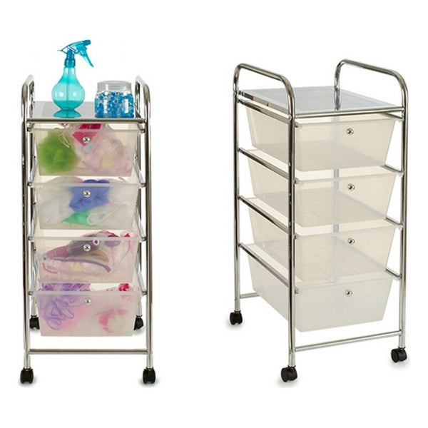 Chest of drawers Transparent Plastic Steel (32 x 74 x 37 cm)