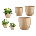 Set of pots Beige Clay (3 Pieces) (22,5 x 18,5 x 22,5 cm)