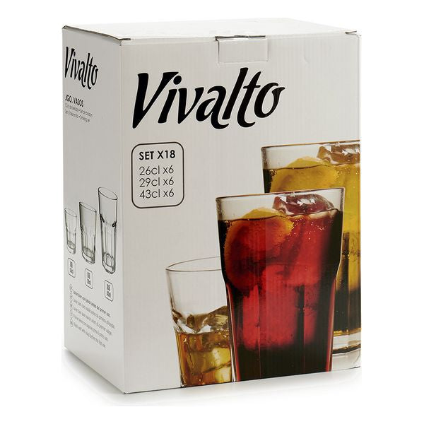 Juego de Vasos (17 x 32 x 24,5 cm) (18 Piezas)