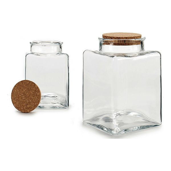 Transparent Glass Jar Squared (2900 ml)