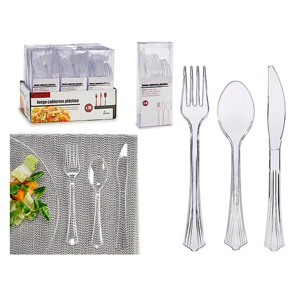 Pieces of Cutlery Plastic (18 Pieces)