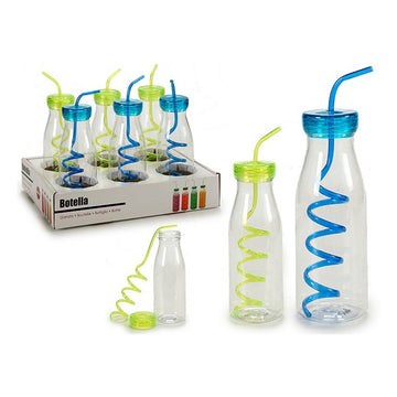 Bottle with Lid and Straw Straw (7 x 24 x 7 cm) 500 ml