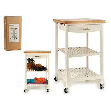 Kitchen Trolley (40 x 87 x 58	 cm) White