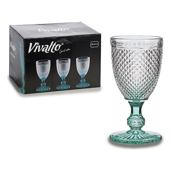 Wineglass Turquoise Diamond (8 x 15 x 8 cm)