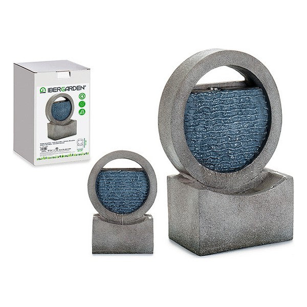 Garden fountain Blue Grey Resin