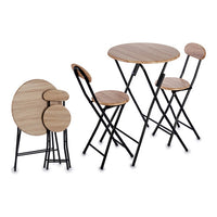 Table set with 2 chairs Metal MDF (3 pcs)