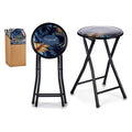 Folding Stool Tropical Black PVC