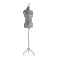 Mannequin Grey Rhombus Velvet Wood (39 x 165 x 41 cm)