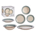 Tableware Blue / White (18 pcs) Stoneware