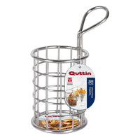 Basket for Presenting Aperitifs Quttin Circular Stainless steel (ø 7 x 9 cm)