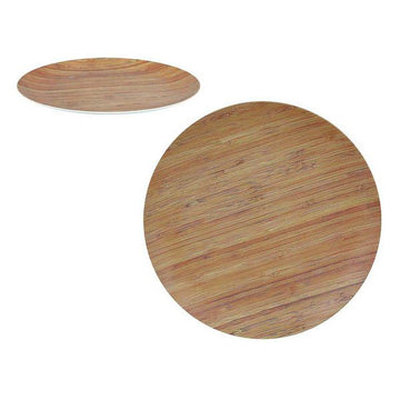 Plate Privilege Bamboo Brown