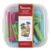 Clips Cierre Bolsa Privilege Multicolor (30 Uds)