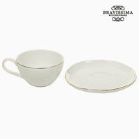 Cup with Plate - Queen Kitchen Collection 250 ml Porcelain