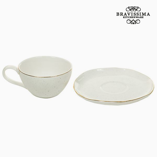 Cup with Plate - Queen Kitchen Collection 250 ml Porcelain