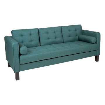 2-Seater Sofa (203 x 81 x 81 cm) Pine Polyester Green