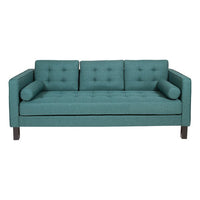 2-Seater Sofa (203 x 81 x 81 cm) Pine Polyester Green