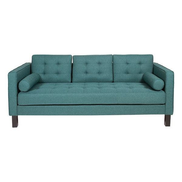 2-Seater Sofa (203 x 81 x 81 cm) Pine Polyester Green